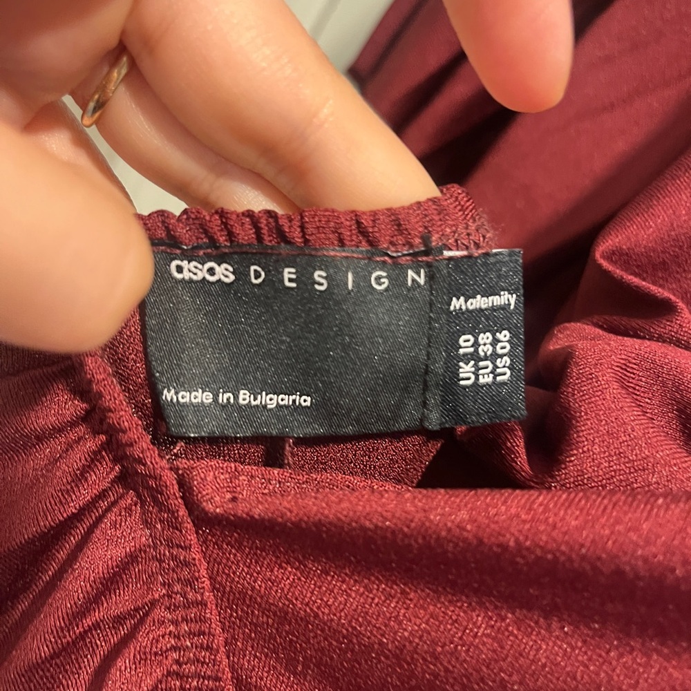 ASOS Maternity Burgundy Maxi Dress - Picture 4 of 4